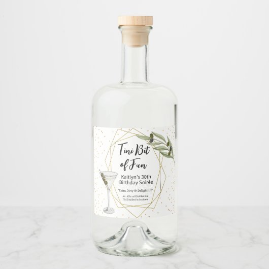 Tini Bit Of Fun Martini Soirée Likeurfles Etiket (Voorkant)