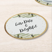 Tini Bit Of Fun Martini Soirée Ronde Kartonnen Onderzetter (Gebogen)