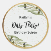 Tini Bit Of Fun Martini Soirée Ronde Sticker (Voorkant)