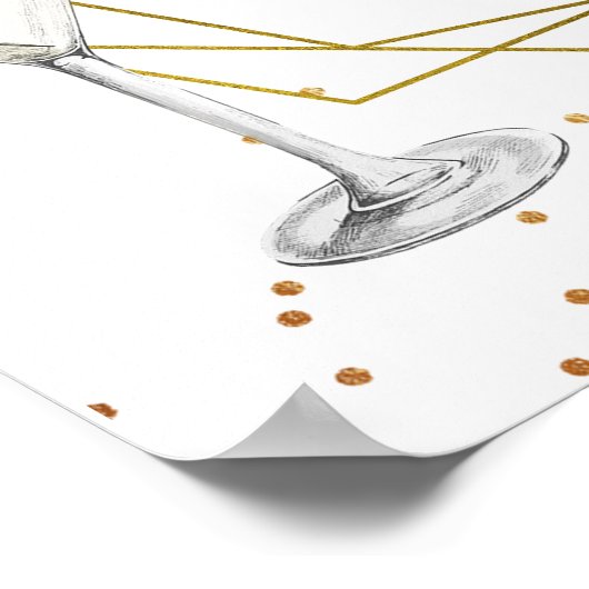 Tini Bit Of Fun Martini Soirée Welcome Sign Poster (Hoek)