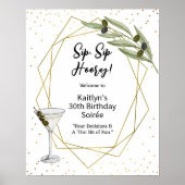 Tini Bit Of Fun Martini Soirée Welcome Sign Poster (Voorkant)