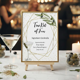 Tini Bit Of Fun Signature Cocktails Bordje Poster