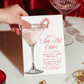 ‘Tini Bit Older Candy Cane Martini Birthday Party Kaart
