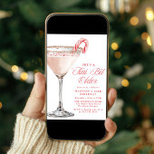 ‘Tini Bit Older Candy Cane Martini Birthday Party Kaart