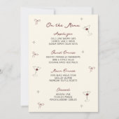 Tini Bit Older Cherry Martini Hand Drawn Menu Card Kaart (Voorkant)