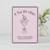 Tini Bit Older - Drink en laarzen thema Kaart (Staand voorkant)