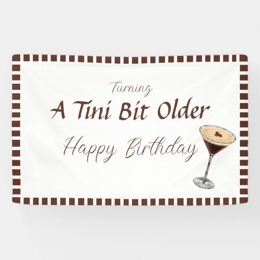 Tini bit older - Espresso Drink Theme Spandoek (Horizontaal)