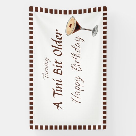 Tini bit older - Espresso Drink Theme Spandoek (Verticaal)