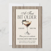 Tini Bit Older Espresso Martini 40e verjaardag Kaart (Voorkant)