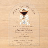 Tini Bit Older Espresso Martini Acryl Uitnodiging (Voorkant)