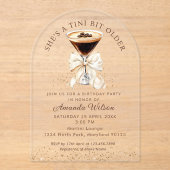 Tini Bit Older Espresso Martini Acrylic Invitation Acryl Uitnodigingen (Voorkant)