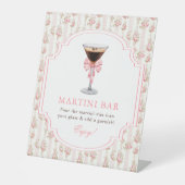 'Tini Bit Older Espresso Martini Bar Coquette Reclamebord Met Voetstuk (Voorkant)