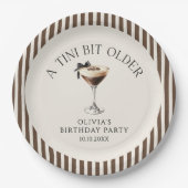 Tini Bit Older Espresso Martini Birthday Party Papieren Bordje (Voorkant)