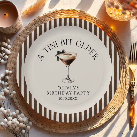 Tini Bit Older Espresso Martini Birthday Party Papieren Bordje
