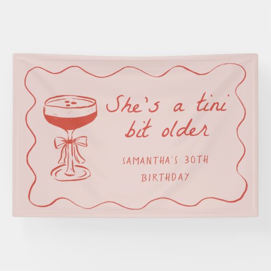 Tini Bit Older Espresso Martini Birthday Pink Spandoek (Horizontaal)