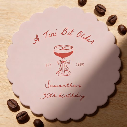 Tini Bit Older Espresso Martini Krabbel Verjaardag Kartonnen Onderzetters