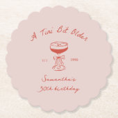 Tini Bit Older Espresso Martini Scribble Birthday Kartonnen Onderzetters (Voorkant)