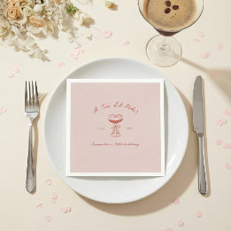 Tini Bit Older Espresso Martini Scribble Birthday Servet