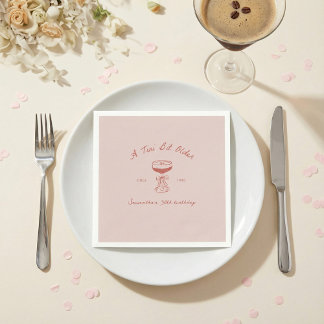 Tini Bit Older Espresso Martini Scribble Birthday Servet