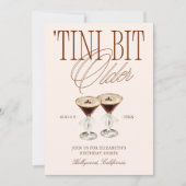 'Tini Bit Older Espresso Martini Verjaardag Kaart (Voorkant)