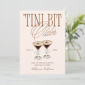 'Tini Bit Older Espresso Martini Verjaardag Kaart (Staand voorkant)