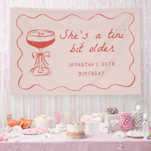 Tini Bit Older Espresso Martini Verjaardag Roze Spandoek