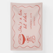 Tini Bit Older Espresso Martini Verjaardag Roze Spandoek (Verticaal)