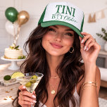 TINI Bit Older Funny Martini Birthday Trucker Hat  Pet<br><div class="desc">Celebrate in style with this playful “TINI Bit Older” trucker hat. Featuring bold green lettering and a martini glass detail, this hat is perfect for birthdays, girls’ trips, bachelorette weekends, and cocktail-themed parties. The fresh green and white color combo gives it a fun, retro vibe while keeping it clean and...</div>