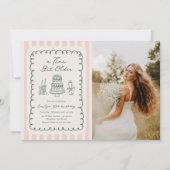 Tini Bit Older Hand Drawn 30th Birthday Photo Kaart (Voorkant)