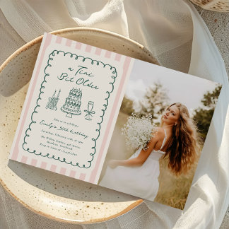 Tini Bit Older Hand Drawn 30th Birthday Photo Kaart