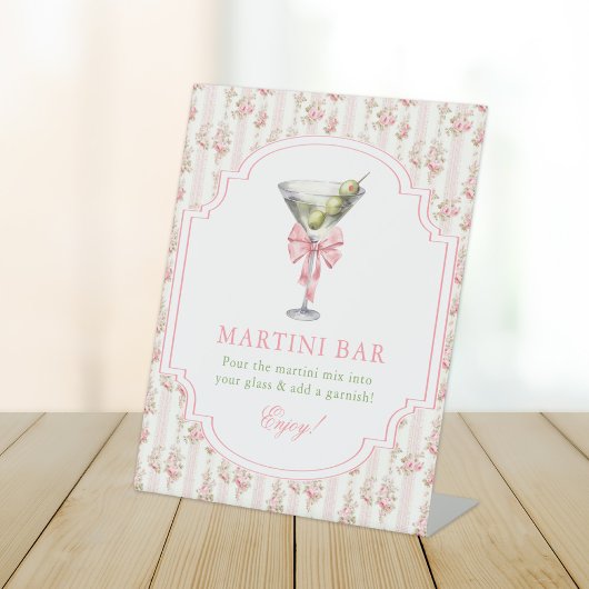 'Tini Bit Older Martini Bar Coquette Reclamebord Met Voetstuk