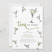 'Tini bit older' Martini Cocktail Volwassen Verjaa Kaart (Voorkant)