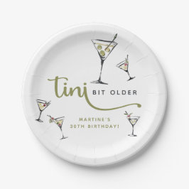 'Tini Bit Older' Martini Cocktail Volwassenen Verj Papieren Bordje