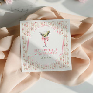 'Tini Bit Older Martini Coquette Verjaardag Servet