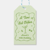 Tini Bit Older Martini thema Verjaardagsfeestje Cadeaulabel (Voorkant)