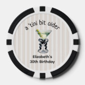 Tini Bit Older | Martini Themaparty Verjaardag Poker Chips (Voorkant)
