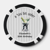 Tini Bit Older | Martini Themaparty Verjaardag Poker Chips (Achterkant)
