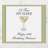 Tini Bit Older Martini Verjaardag Likeurfles Etiket (Enkel label)