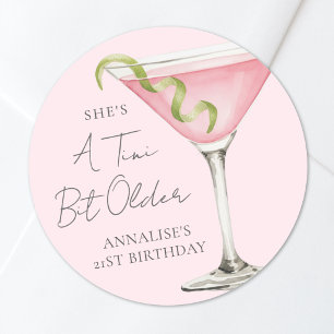 Tini Bit Older Martini Verjaardag Ronde Sticker