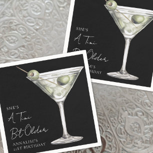 Tini Bit Older Martini Verjaardag Servet
