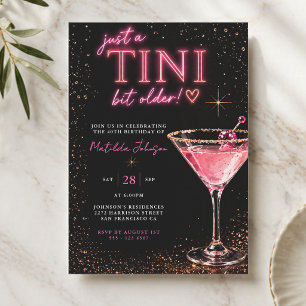 Tini Bit Older Neon Roze 40ste Verjaardag Kaart