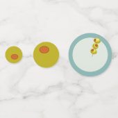 Tini Bit Older - Olijf en Drink Thema Confetti (Achterkanten)