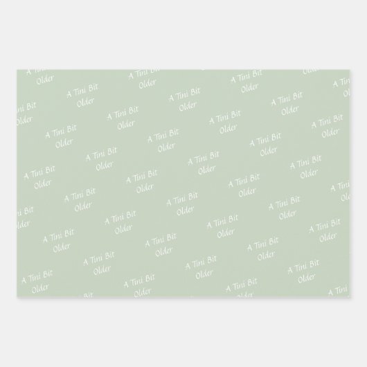 Tini Bit Older - Olijf en Drink Thema Inpakpapier Vel (Voorkant 2)