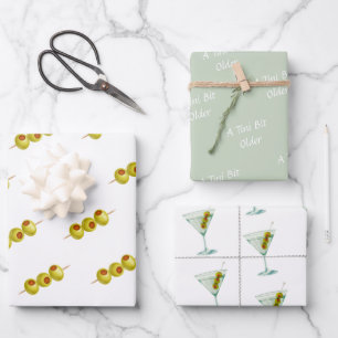 Tini Bit Older - Olijf en Drink Thema Inpakpapier Vel