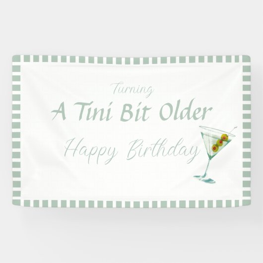 Tini Bit Older - Olijf en Drink Thema Spandoek (Horizontaal)