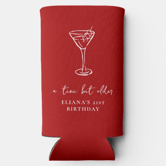 Tini Bit Older Personalized Birthday Party Seltzer Blikjeskoeler (Achterkant)