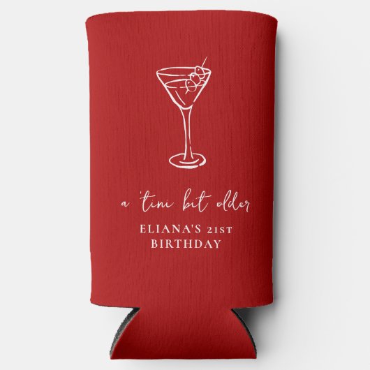 Tini Bit Older Personalized Birthday Party Seltzer Blikjeskoeler (Voorkant)