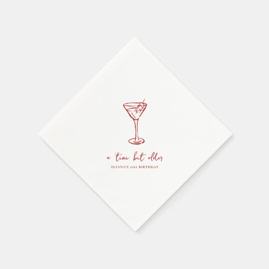 Tini Bit Older Personalized Birthday Party Servet (Hoek)