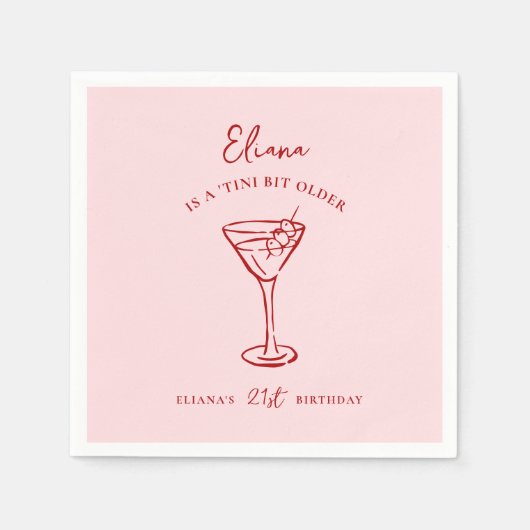 Tini Bit Older Personalized Birthday Party Servet (Voorkant)