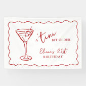 Tini Bit Older Personalized Birthday Party Spandoek (Horizontaal)